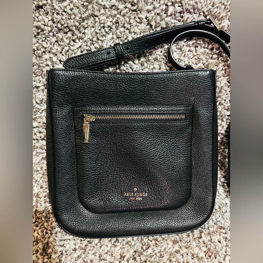 Kate Spade Black Pebbled Leather Shoulder Bag